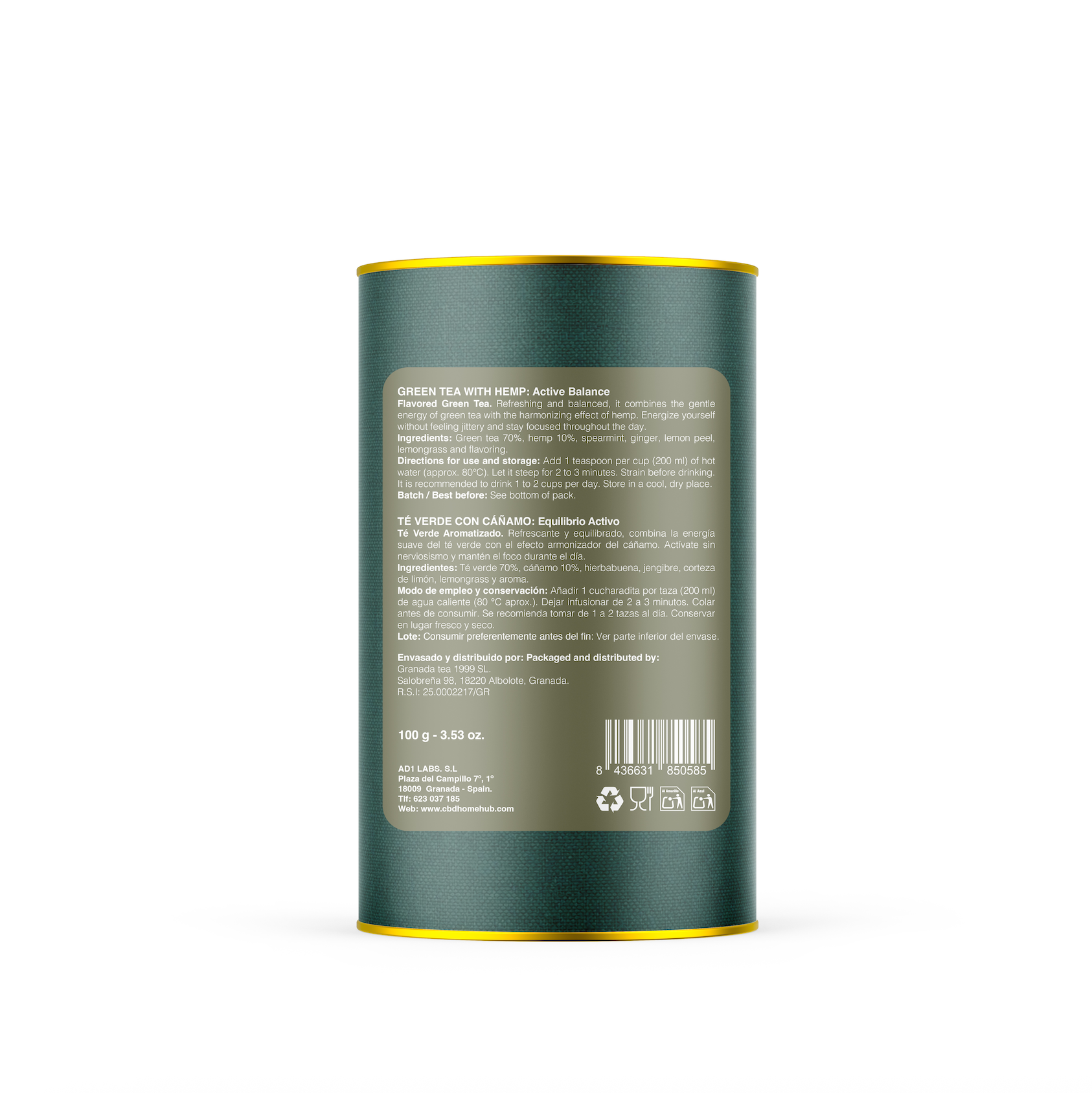 Infusión de Té Verde y Cáñamo